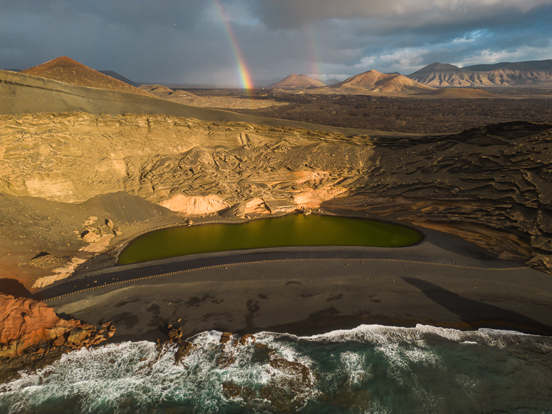 Zielone jezioro na Lanzarote